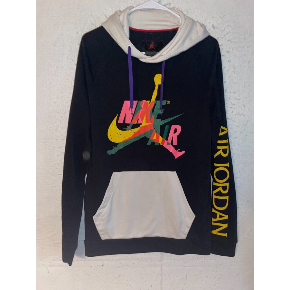Nike Air Jordan Jumpman Splash Graphic Hoodie Pullover Men’s M Colorfull